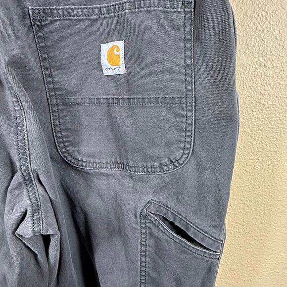 Carhartt Mens Gray Relaxed Fit Carpenter Pants 34x32 - Picture 5 of 12